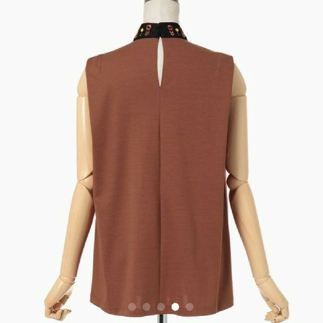 mame(マメ)のMameSleevelessJerseyTop brown サイズ1 レディースのトップス(シャツ/ブラウス(半袖/袖なし))の商品写真