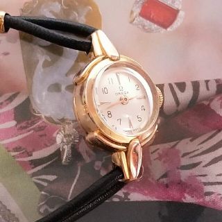 オメガ(OMEGA)の⭐OH済　綺麗　金張り　オメガ極希少　新品ベルト　腕時計レディース　着物　極美品(腕時計)