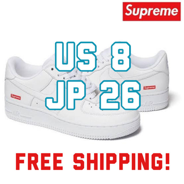 Air Force 1 Nike Supreme US8 JP26メンズ