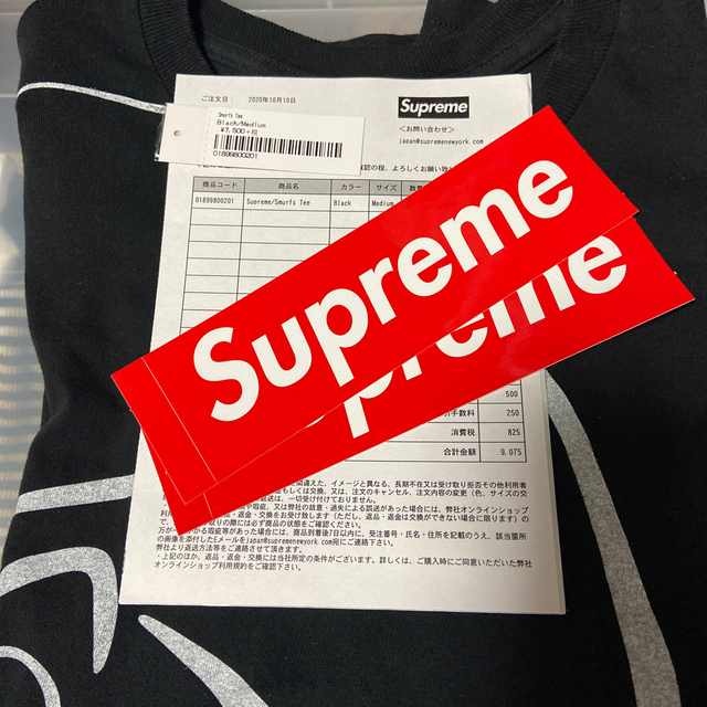 supreme スマーフ　Tee ブラック　Mサイズ