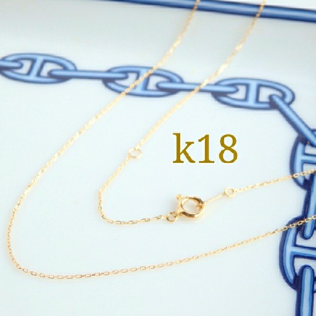 k18ネックレス　あずきチェーンネックレス　18金   18k 2