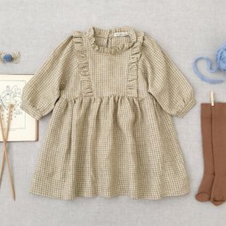 キャラメルベビー&チャイルド(Caramel baby&child )の♡新品6y soorploom Percy dress(gingham ) (ワンピース)