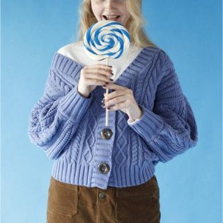 ヘザー(heather)のYUMMYKNITカーディガン(カーディガン)