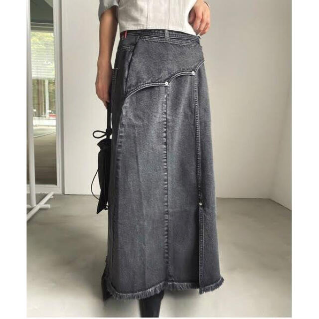 Ameri VINTAGE WESTERN FLAP DENIM SKIRT