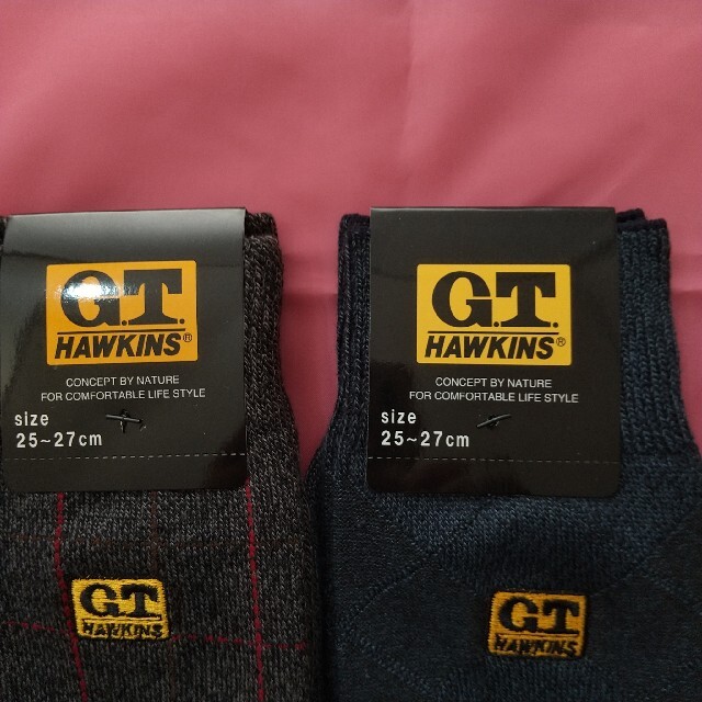 G.T. HAWKINS(ジーティーホーキンス)の新品・タグ付き GTホーキンス ４足組メンズソックス メンズのレッグウェア(ソックス)の商品写真