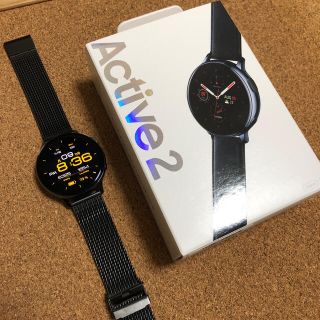 サムスン(SAMSUNG)のGalaxy Watch Active2 44mm ブラック　中古　送料無料(腕時計(デジタル))