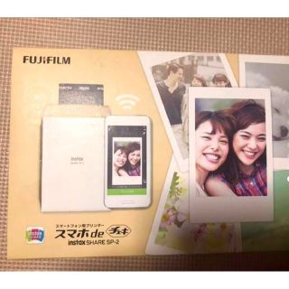 フジフイルム(富士フイルム)の富士フィルム INSTAX SHARE SP-2 ゴールド スマホdeチェキ(フィルムカメラ)