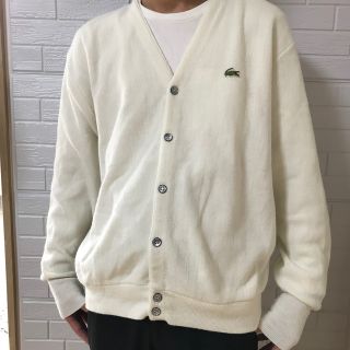 LACOSTE - USA製 アイゾッド ラコステ ニット カーディガン 白 ワン ...