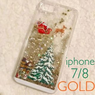 新品 ★ クリスマス  iPhoneケース ゴールド ★  iPhone7/8(iPhoneケース)