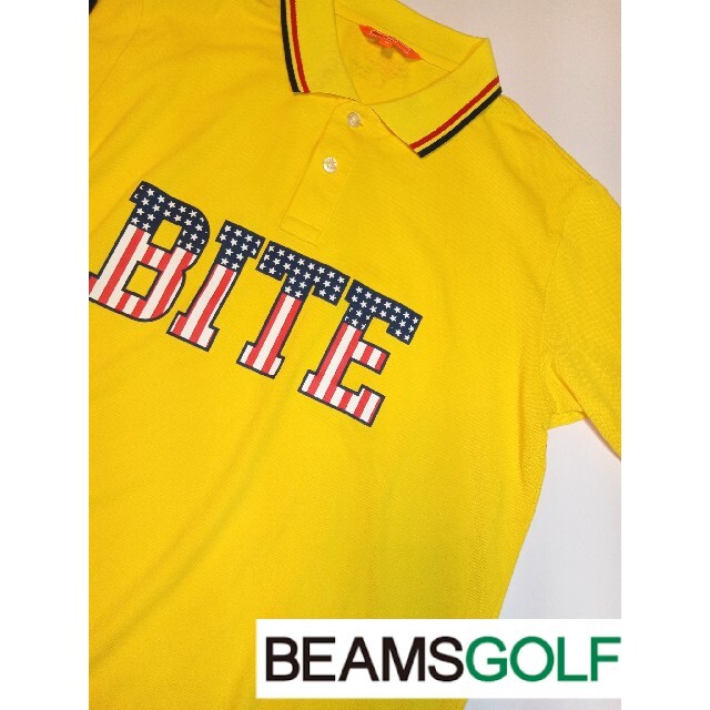 BEAMS(ビームス)のBEAMSGOLF　ポロシャツ　GOLFシャツ　リブライン スポーツ/アウトドアのゴルフ(ウエア)の商品写真