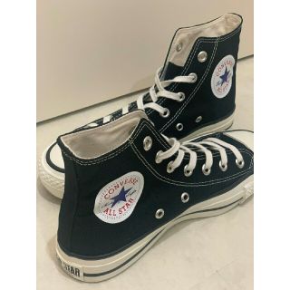 コンバース(CONVERSE)のCONVERSE CANVAS ALL STAR J HI  ブラック 23.5(スニーカー)