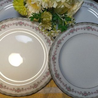 ノリタケ(Noritake)の「4枚」ノリタケ 皿 プラチナ 薔薇 貴重(食器)