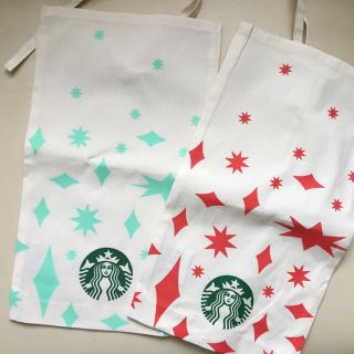 スターバックスコーヒー(Starbucks Coffee)のスターバックス　ホリデー限定　ラッピングバッグ2点(ラッピング/包装)