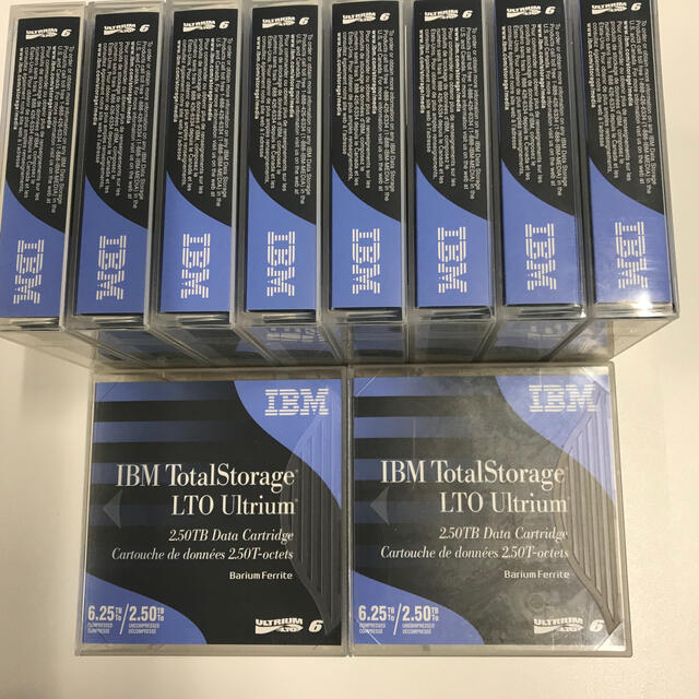 IBM LTO6 2.5TBデータカートリッジ10本