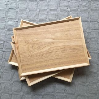 ムジルシリョウヒン(MUJI (無印良品))の木製トレー　カフェトレー　２枚セット(テーブル用品)