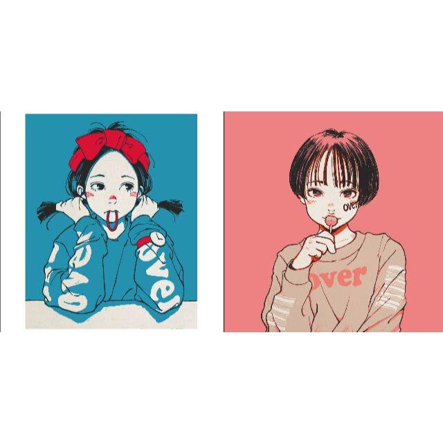 2枚セット OVER PRINT キャンバス 版画 限定