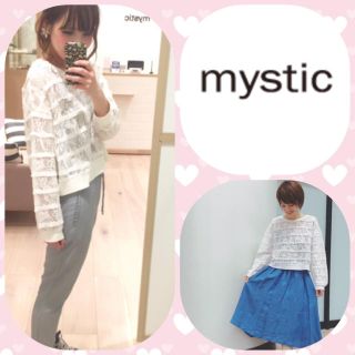 ミスティック(mystic)の新品misticレーストップス(シャツ/ブラウス(長袖/七分))