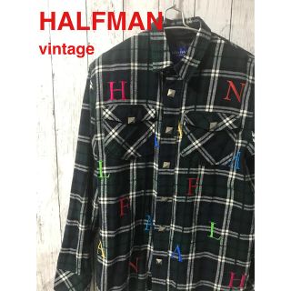 ハーフマン(HALFMAN)のHALFMAN 刺繍　チェック柄シャツ(シャツ)