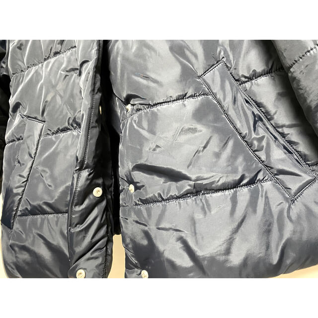 ショート ダウン コート アウター ネイビー レディースのジャケット/アウター(ダウンジャケット)の商品写真