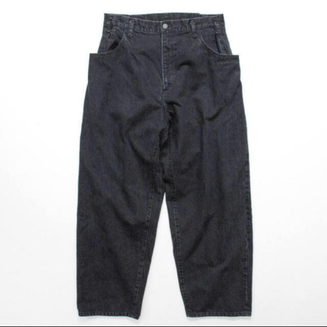 メンズstein EX Wide Hooked Denim Jeans black