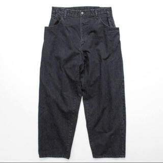 アンユーズド(UNUSED)のstein EX Wide Hooked Denim Jeans black(デニム/ジーンズ)