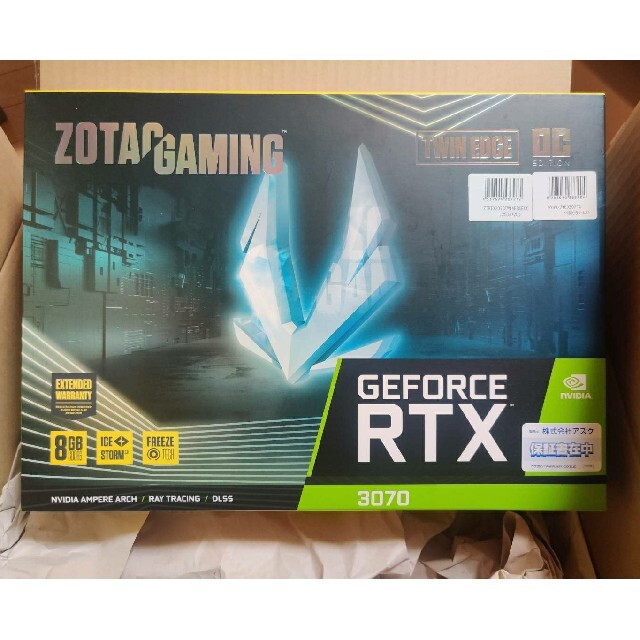 スマホ/家電/カメラGeForce RTX 3070 Twin Edge 8GB ZOTAC