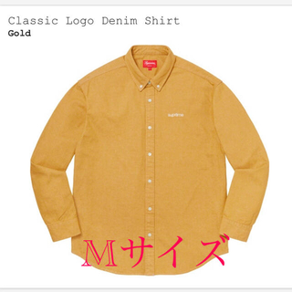シュプリーム(Supreme)のsupreme classic logo denim shirt GOLD M(シャツ)