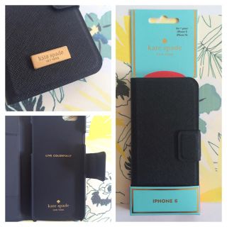 ケイトスペードニューヨーク(kate spade new york)の手帳型iPhone6ケース❤︎ブラック(モバイルケース/カバー)