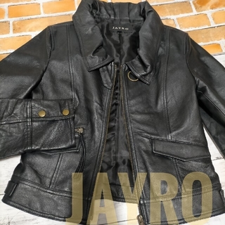 ジャイロ(JAYRO)のJAYRO ライダースジャケット 本革レザーMサイズ黒 ジャイロ 美品(ライダースジャケット)