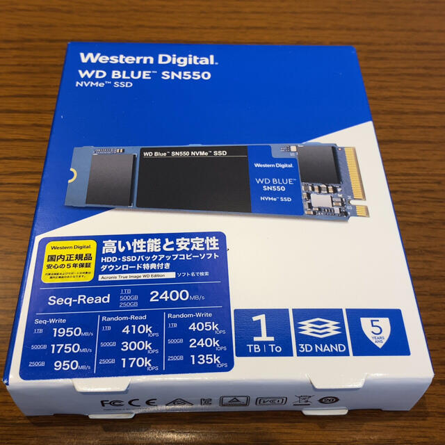 PC/タブレットWESTERN DIGITAL SN550 NVMe SSD 1TB