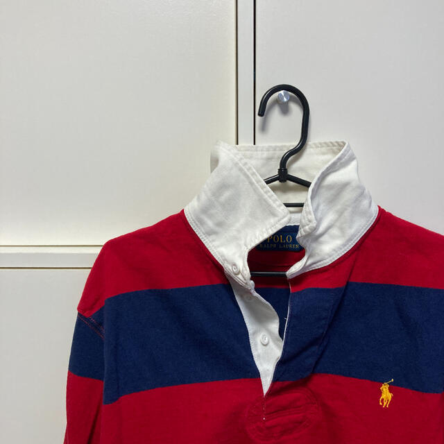 POLO RALPH LAUREN(ポロラルフローレン)のPOLO ラルフローレン ラガーシャツ ポロシャツ 赤 ネイビー メンズ メンズのトップス(ポロシャツ)の商品写真