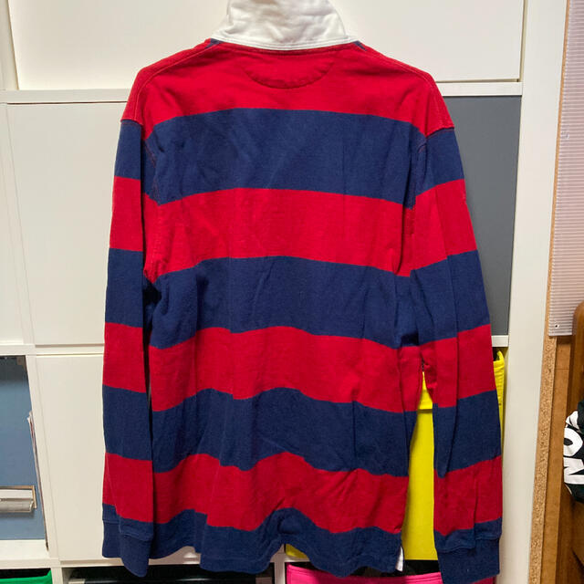 POLO RALPH LAUREN(ポロラルフローレン)のPOLO ラルフローレン ラガーシャツ ポロシャツ 赤 ネイビー メンズ メンズのトップス(ポロシャツ)の商品写真