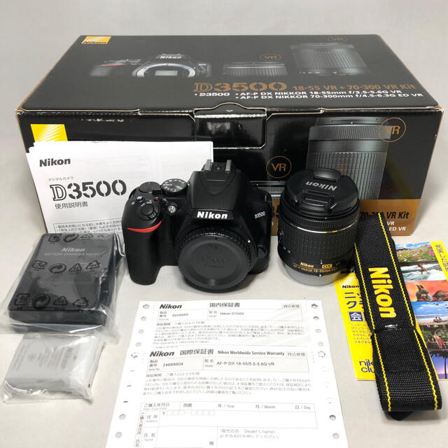 Nikon D3500 AF-P18-55レンズKIT 1628ショット極美品