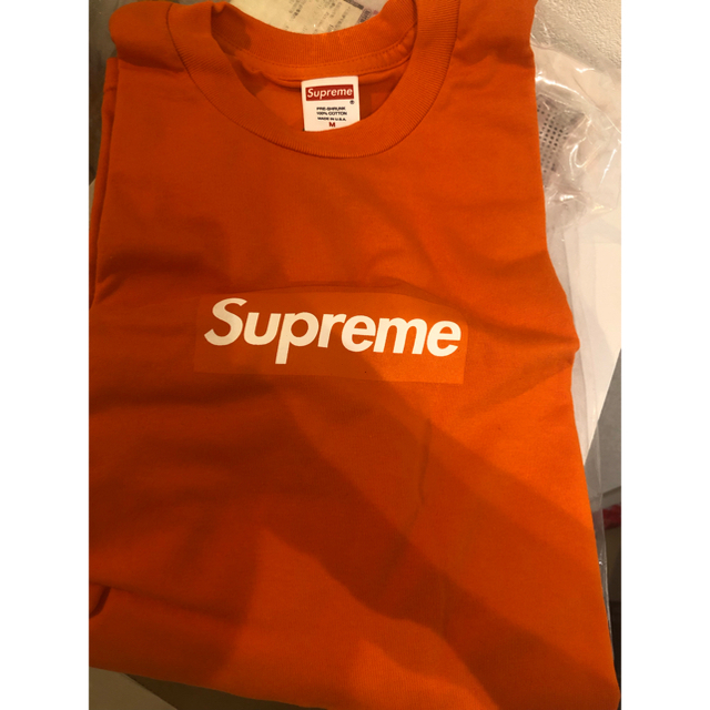 Supreme(シュプリーム)のSupreme Box Logo L/S Tee Orange M メンズのトップス(Tシャツ/カットソー(七分/長袖))の商品写真