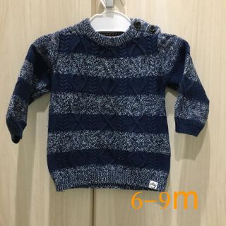 エイチアンドエム(H&M)のH&M 6-9m ボーダーニット(ワンピース)