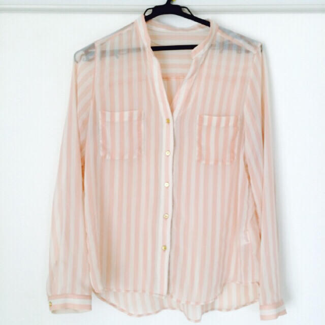 GU(ジーユー)のg.u. シフォン ストライプシャツ レディースのトップス(シャツ/ブラウス(半袖/袖なし))の商品写真