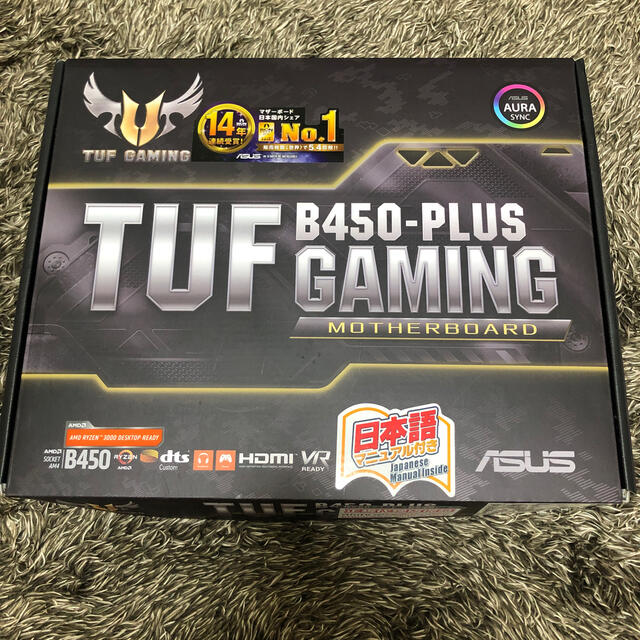 ASUS(エイスース)の新品未使用品　ASUS マザーボード TUF B450-PLUS GAMING スマホ/家電/カメラのPC/タブレット(PCパーツ)の商品写真