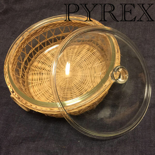パイレックス(Pyrex)のカゴ 蓋付き パイレックス キャセロール(調理道具/製菓道具)