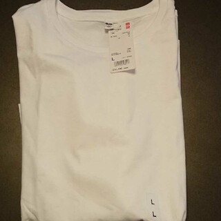 ユニクロ(UNIQLO)のユニクロ  コットンロングシャツテールT  白(Tシャツ(長袖/七分))