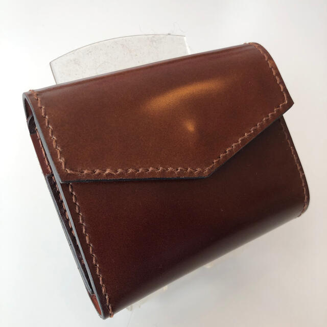 殿堂 三つ折り小型ウォレット コードバン ブラウン 財布 殿堂 三つ折り小型ウォレット コードバン ブラウン 財布
