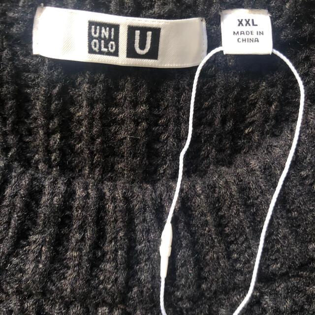 ユニクロユー ライトウェイトローゲージクルーネックセーター黒（長袖）XXL