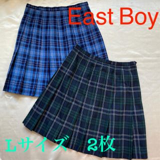 イーストボーイ(EASTBOY)のEast  Boy イーストボーイ　チェック　プリーツスカート　 2枚　11号(ひざ丈スカート)