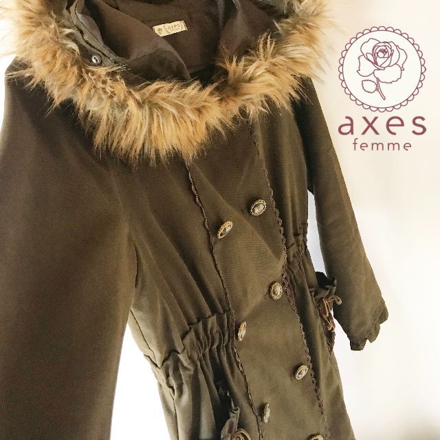 超目玉 【axes femme】アクシーズファム バックシャン モッズコート 通販 アクシーズファム パーティー用アウター