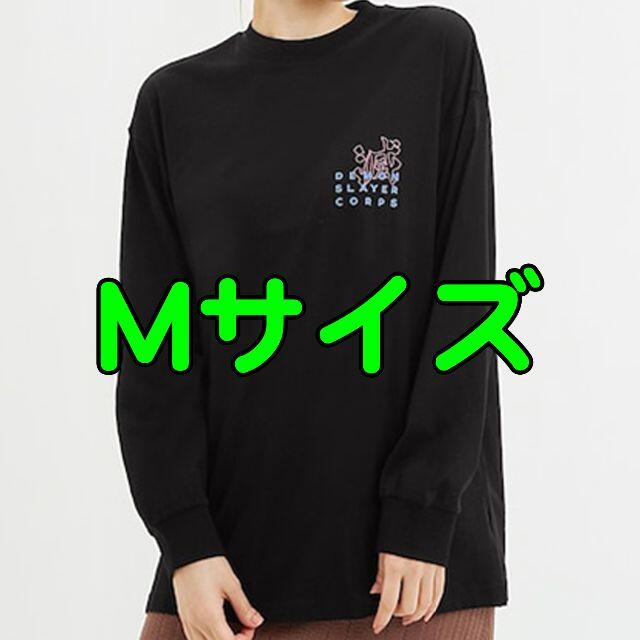 GU(ジーユー)の鬼滅の刃 GU コラボ ロンT Demon Slayer 1 ブラック Mサイズ レディースのトップス(Tシャツ(長袖/七分))の商品写真