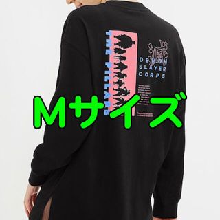 ジーユー(GU)の鬼滅の刃 GU コラボ ロンT Demon Slayer 1 ブラック Mサイズ(Tシャツ(長袖/七分))