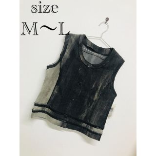 ディーゼル(DIESEL)のダメージジーンズ加工　デニムベスト　秋冬　m〜L 黒　無地　タンクトップ　新品(ベスト/ジレ)