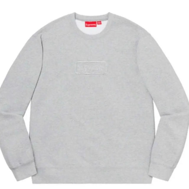 supreme Cutout Logo Crewneck gray size Sスウェット