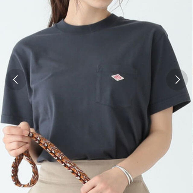 DANTON(ダントン)のダントン  ポケット　クルーネックTシャツ　36 ブラックその他　ビームス別注 レディースのトップス(Tシャツ(半袖/袖なし))の商品写真