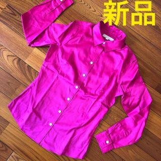 バナナリパブリック(Banana Republic)の新品   バナナリパブリック 長袖シャツ シャツ ノンアイロン  ピンク(シャツ/ブラウス(長袖/七分))