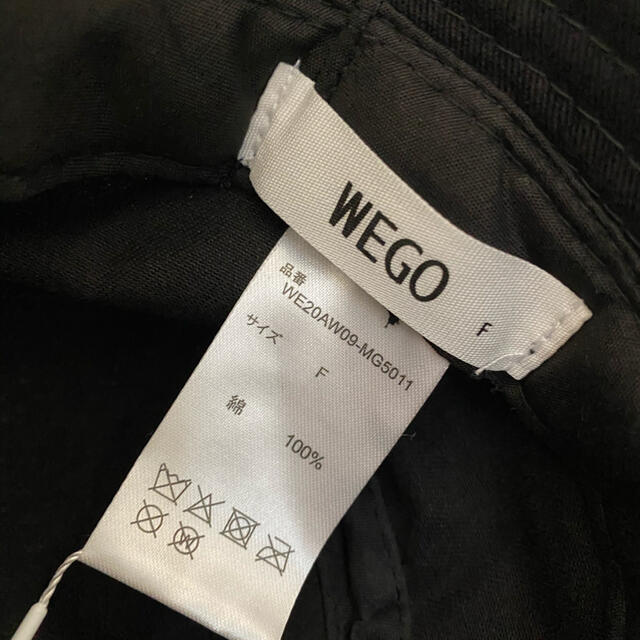 WEGO(ウィゴー)の新品未使用　wego バケットハット　帽子　黒 レディースの帽子(ハット)の商品写真